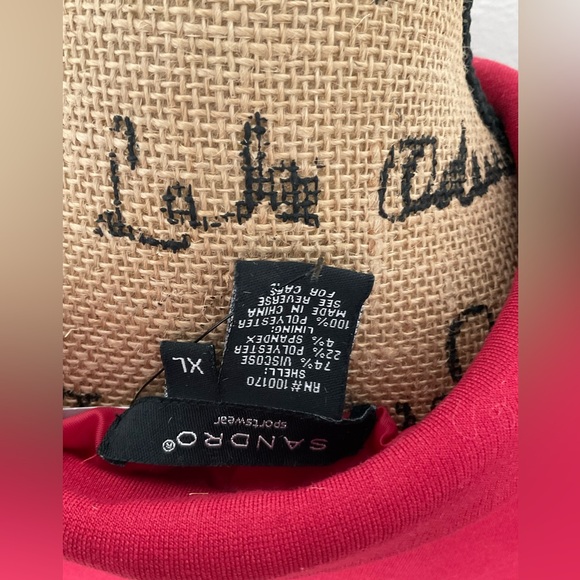 Sandro Red Button-Front Coat XL - Picture 3 of 5